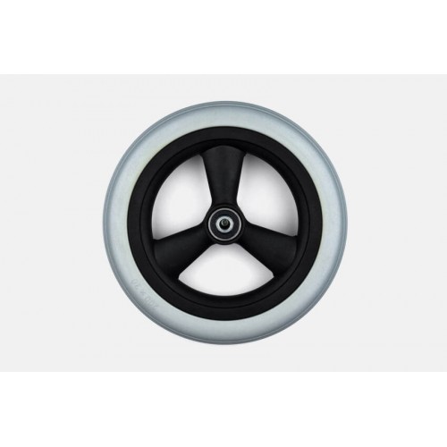 Τροχός 175/28 από PU, γκρι, με πλαστική ζάντα