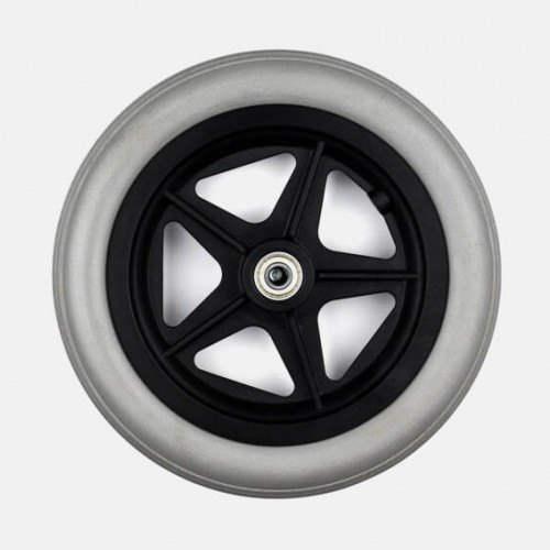 Τροχός 200/30 από PU, γκρι, με πλαστική ζάντα