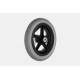 Τροχός 200/30 από PU, γκρι, με πλαστική ζάντα