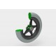 Τροχός 200/30 από PU, γκρι, με πλαστική ζάντα
