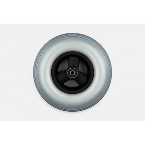Τροχός 200/50 από PU, γκρι, με πλαστική ζάντα