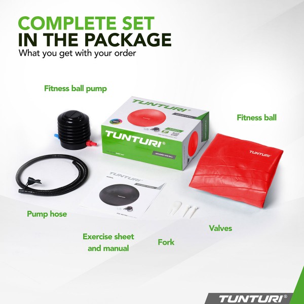 Tunturi Μπάλα Γυμναστικής 55cm Κόκκινη