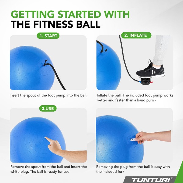 Tunturi Μπάλα Γυμναστικής 55cm Μπλε