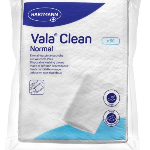 Vala Clean Normal γάντια λουτρού 50τεμ.