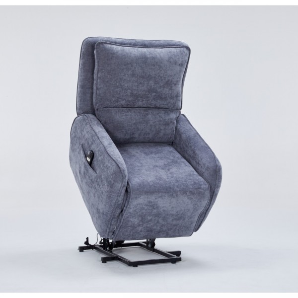 Zen πολυθρόνα Relax Lift 81,5x96x105εκ. με ηλεκτρική ανάκλιση Γκρι Σκούρο ύφασμα